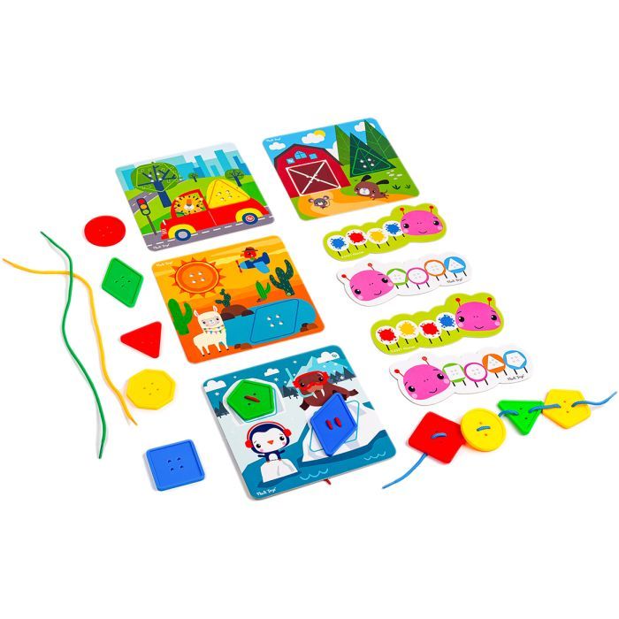 Развивающая игрушка Vladi Toys Игра-шнуровка Fisher Price Maxi-пуговицы (укр) (VT2905-22) изображение 2