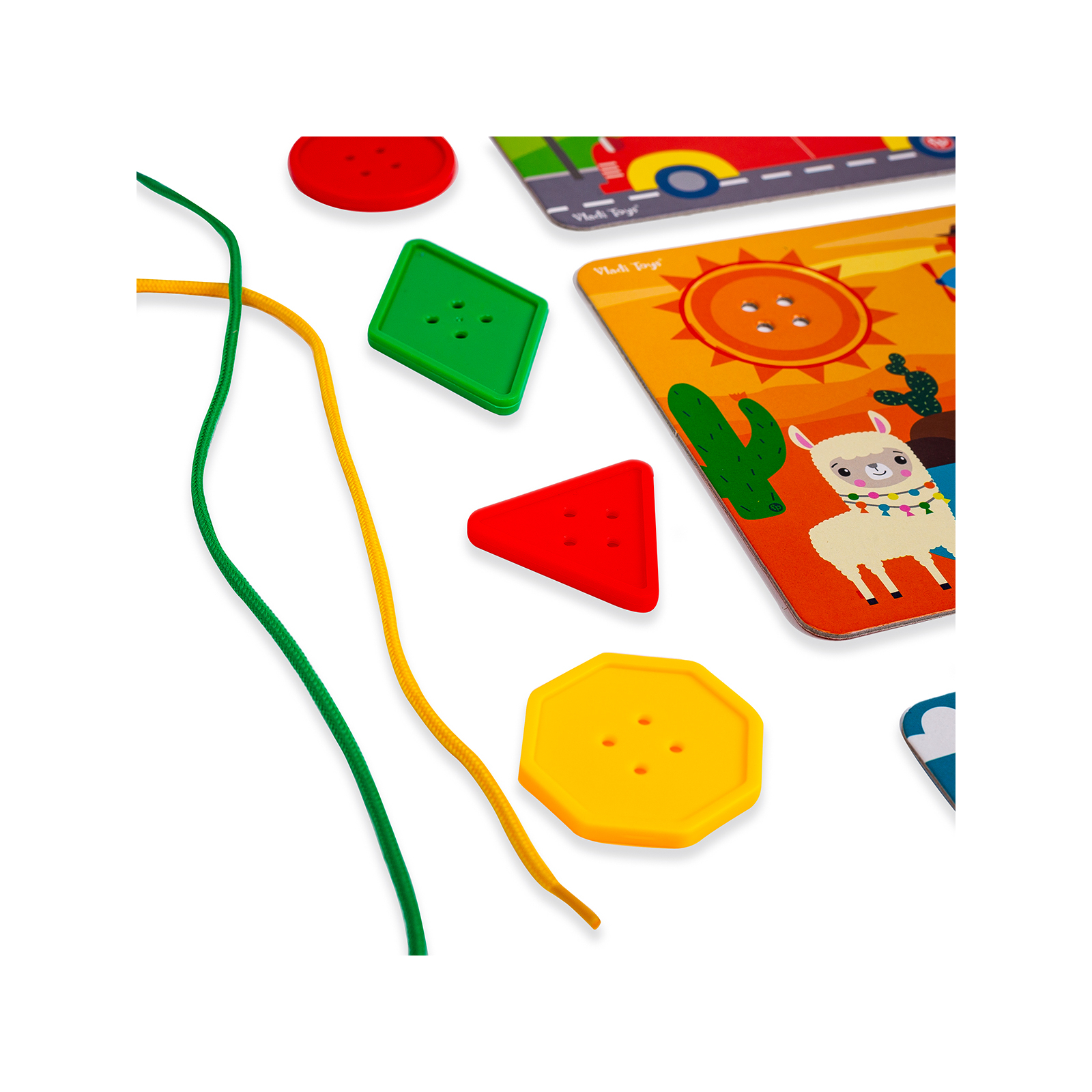 Развивающая игрушка Vladi Toys Игра-шнуровка Fisher Price Maxi-пуговицы (укр) (VT2905-22) изображение 4