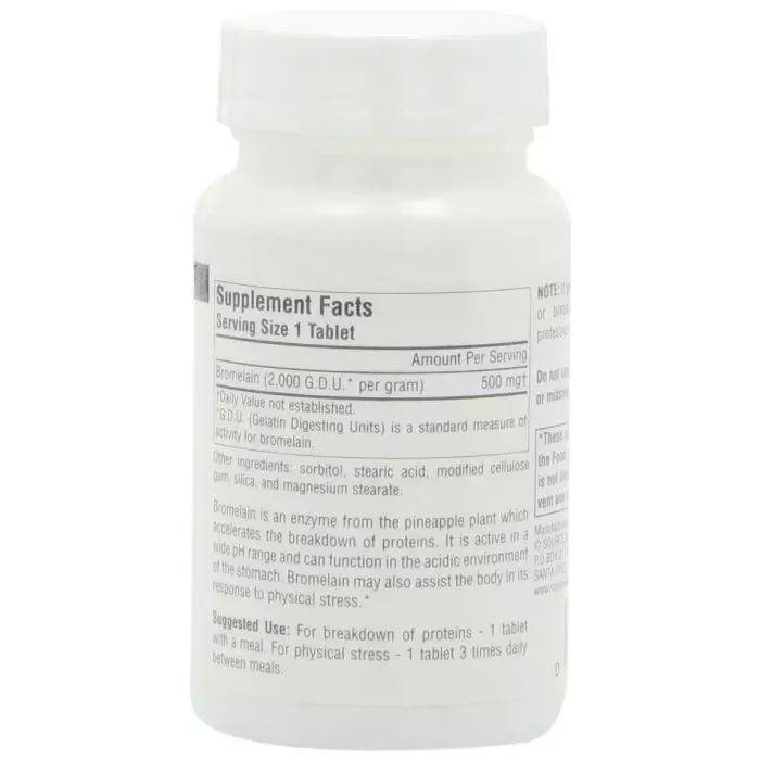 Травы Source Naturals Бромелайн 500мг, 60 таблеток (SNS-01354) изображение 2