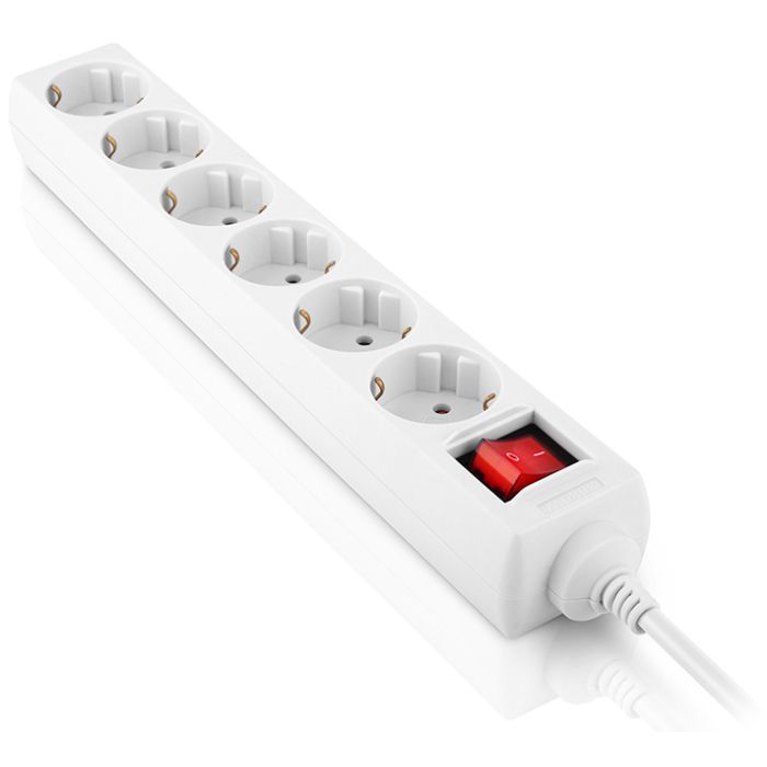 Мережевий фільтр живлення REAL-EL RS-6 Protect M 5m, white (EL122300035) зображення 5