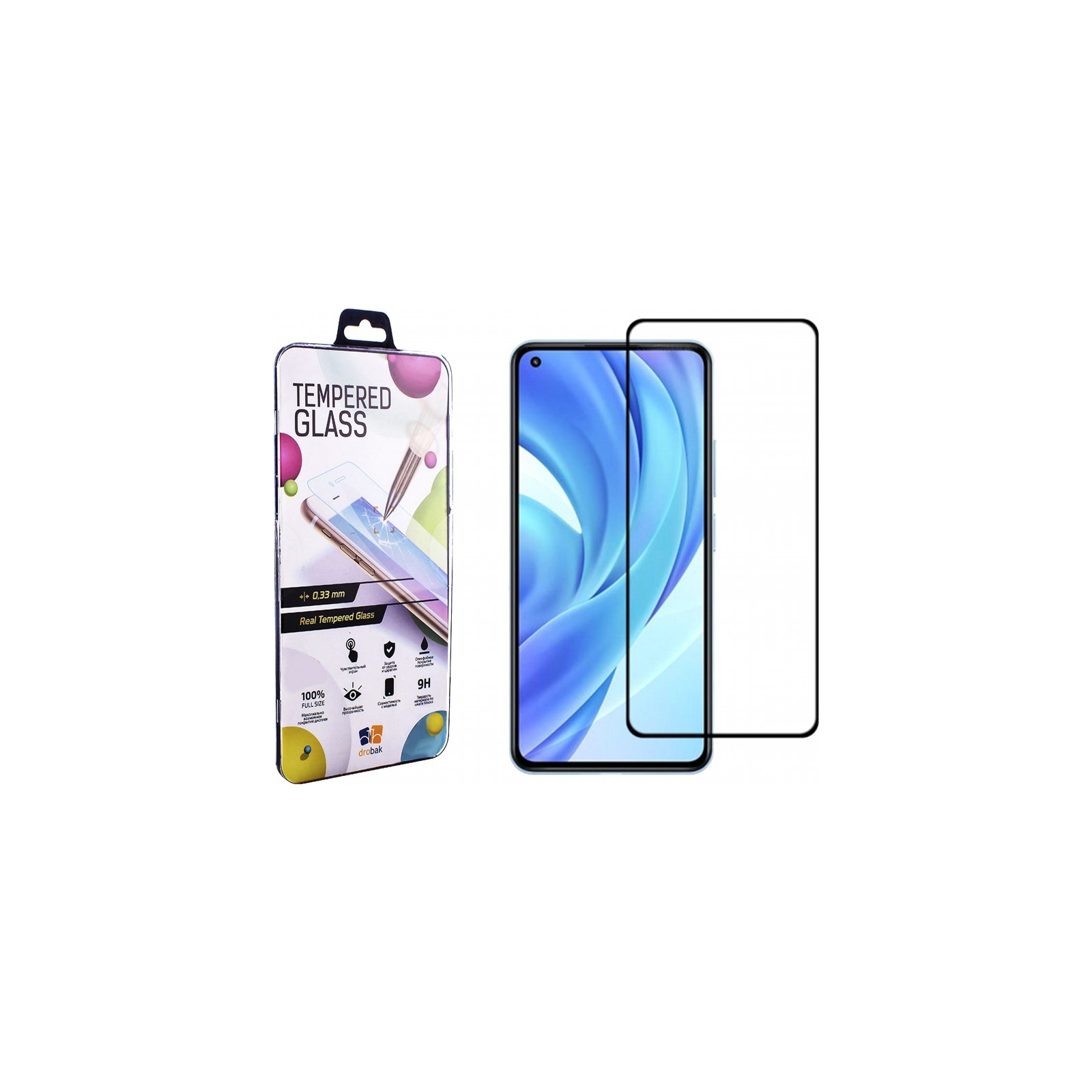 Стекло защитное Drobak glass-film Ceramics Xiaomi Mi 11 Lite (464695)