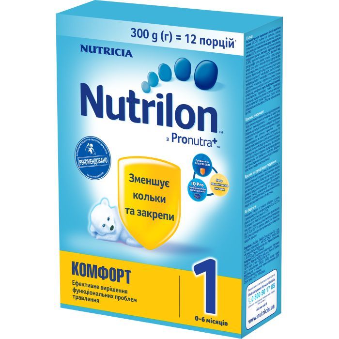 Дитяча суміш Nutrilon 1 Комфорт молочна 300 г (5900852038501)