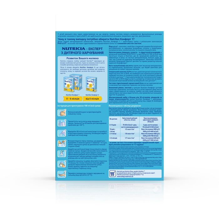 Дитяча суміш Nutrilon 1 Комфорт молочна 300 г (5900852038501) зображення 2