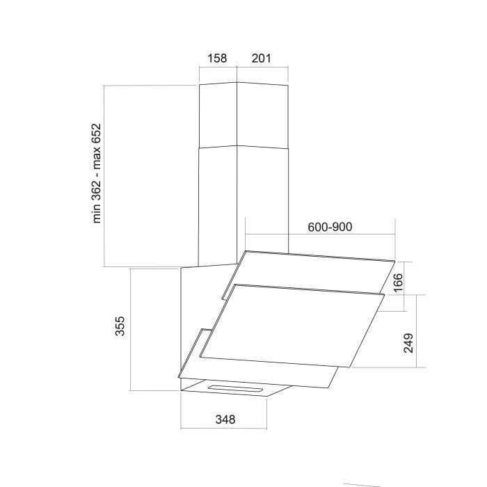 Витяжка кухонна Pyramida MSH 60 SRC (650) GBL зображення 11