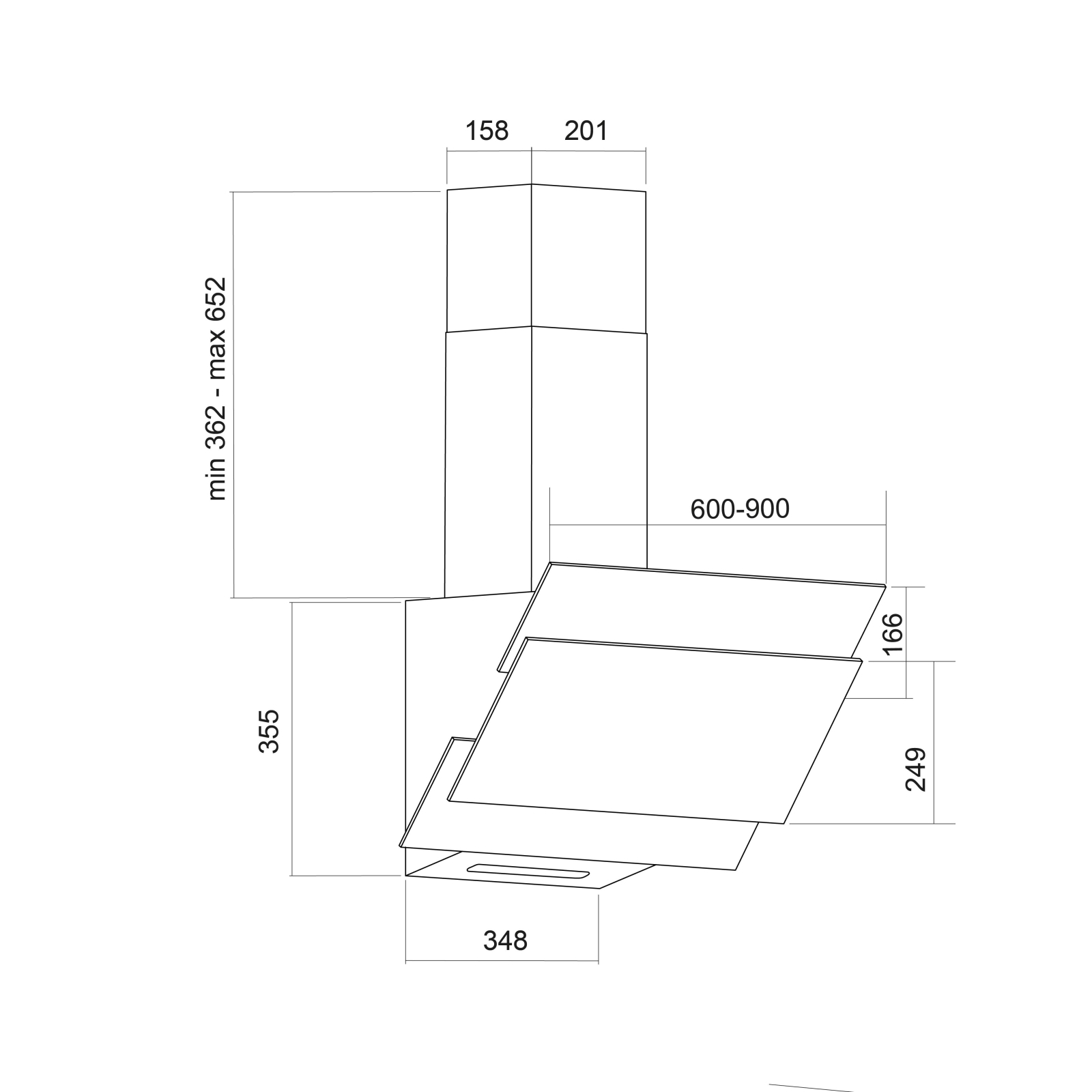 Витяжка кухонна Pyramida MSH 60 SRC (650) GBL зображення 11