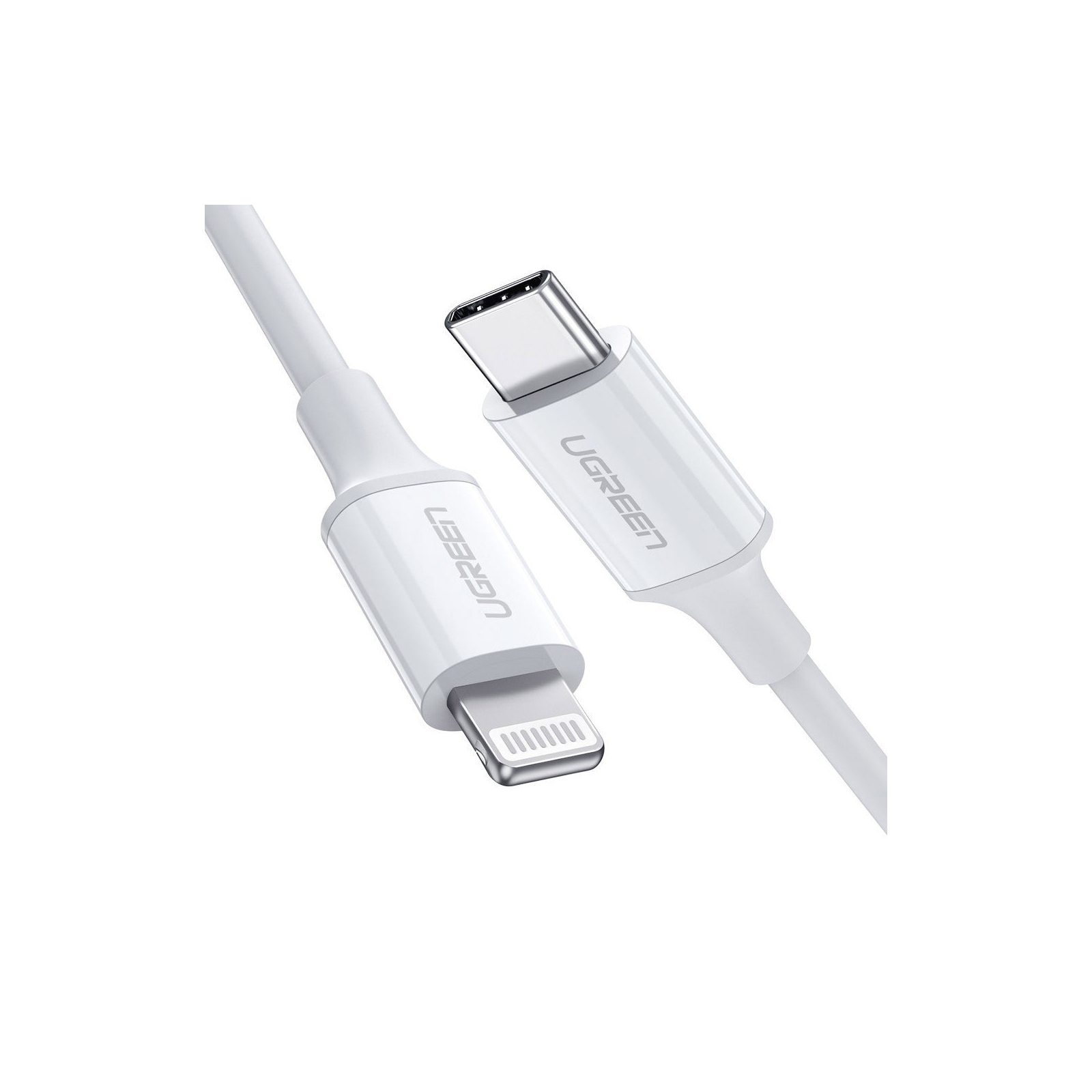 Дата кабель USB-C to Lightning 2.0m US1713A Nickel Plating ABS Shell White Ugreen (60749)