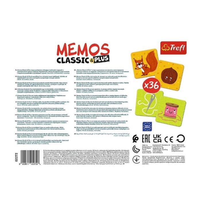 Настольная игра Trefl Мемо Классическое. Логика (Memos Classic&plus Logika) (02272) изображение 4