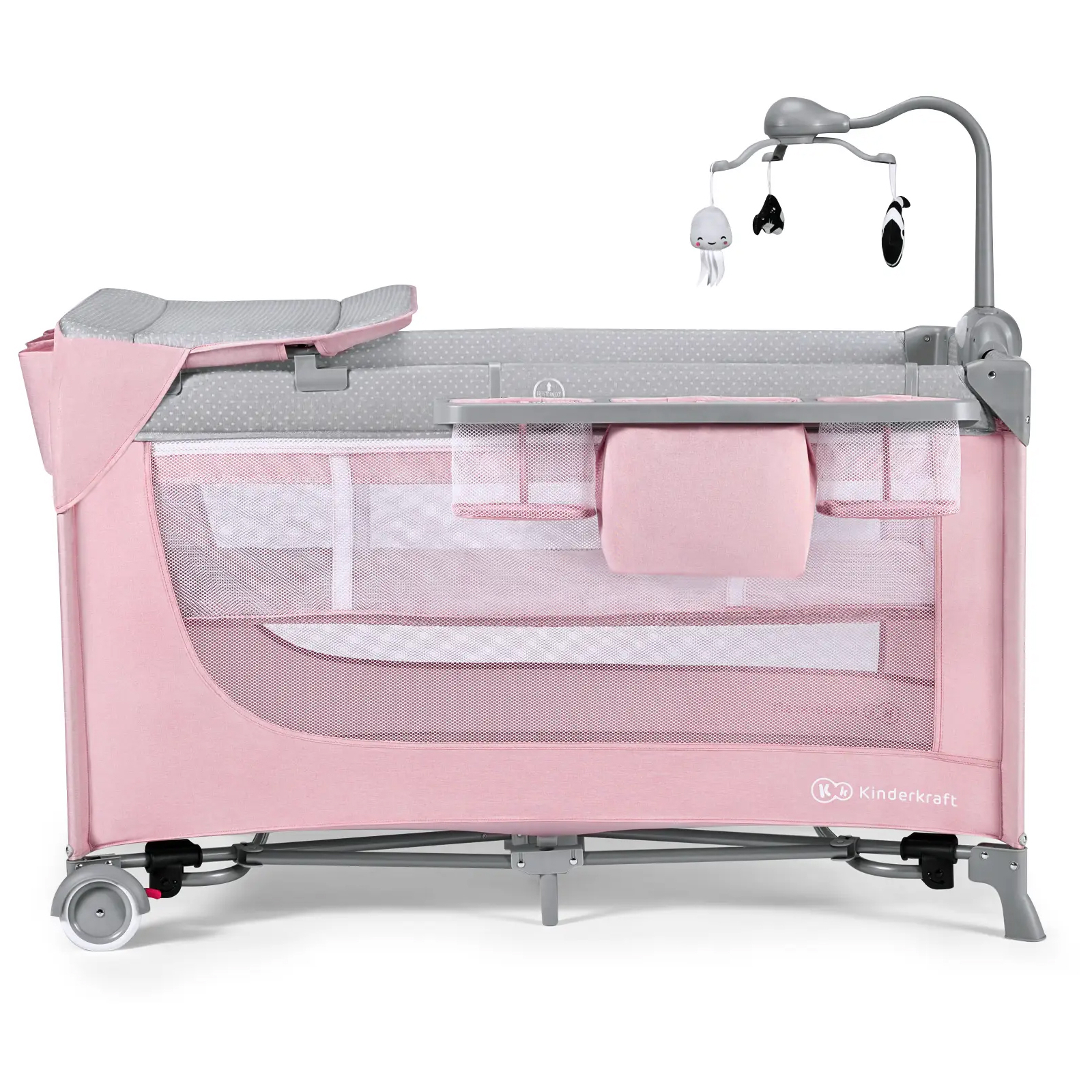 Кроватка Kinderkraft манеж с пеленатором Leody Pink (5902533917945) изображение 2