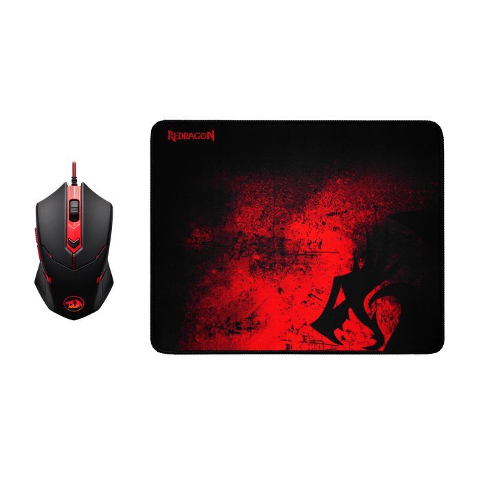 Мышка Redragon M601BA USB Black-Red + Килимок (78226)