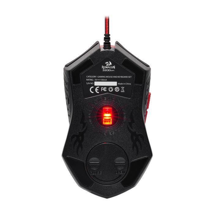 Мышка Redragon M601BA USB Black-Red + Килимок (78226) изображение 4