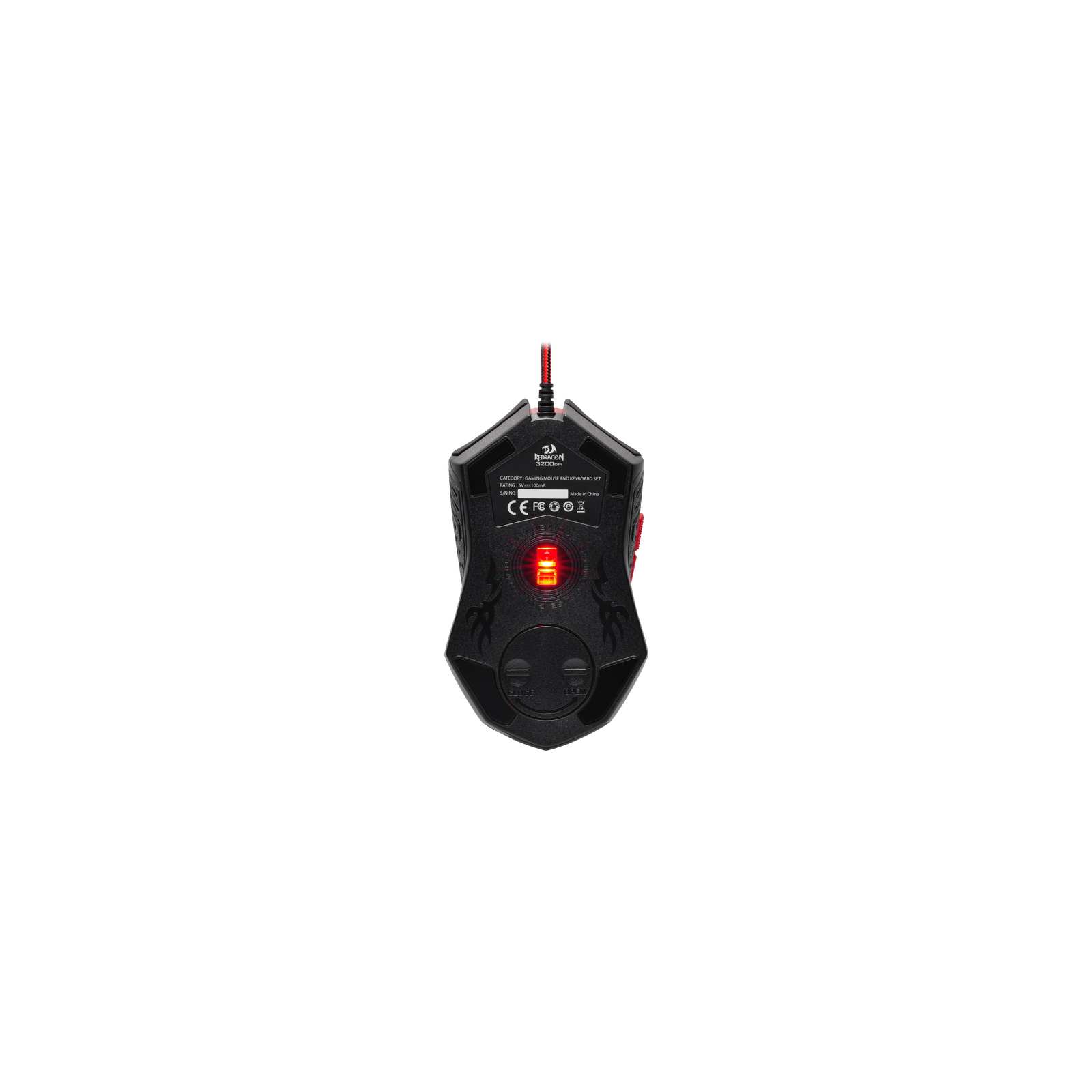 Мишка Redragon M601BA USB Black-Red + Килимок (78226) зображення 4