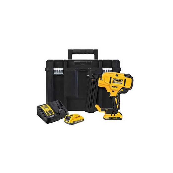 Гвоздезабиватель DeWALT 18В, диаметр/длина гвоздя 1.25/54 мм, 2 АКБ, ЗУ, кейс (DCN680D2)
