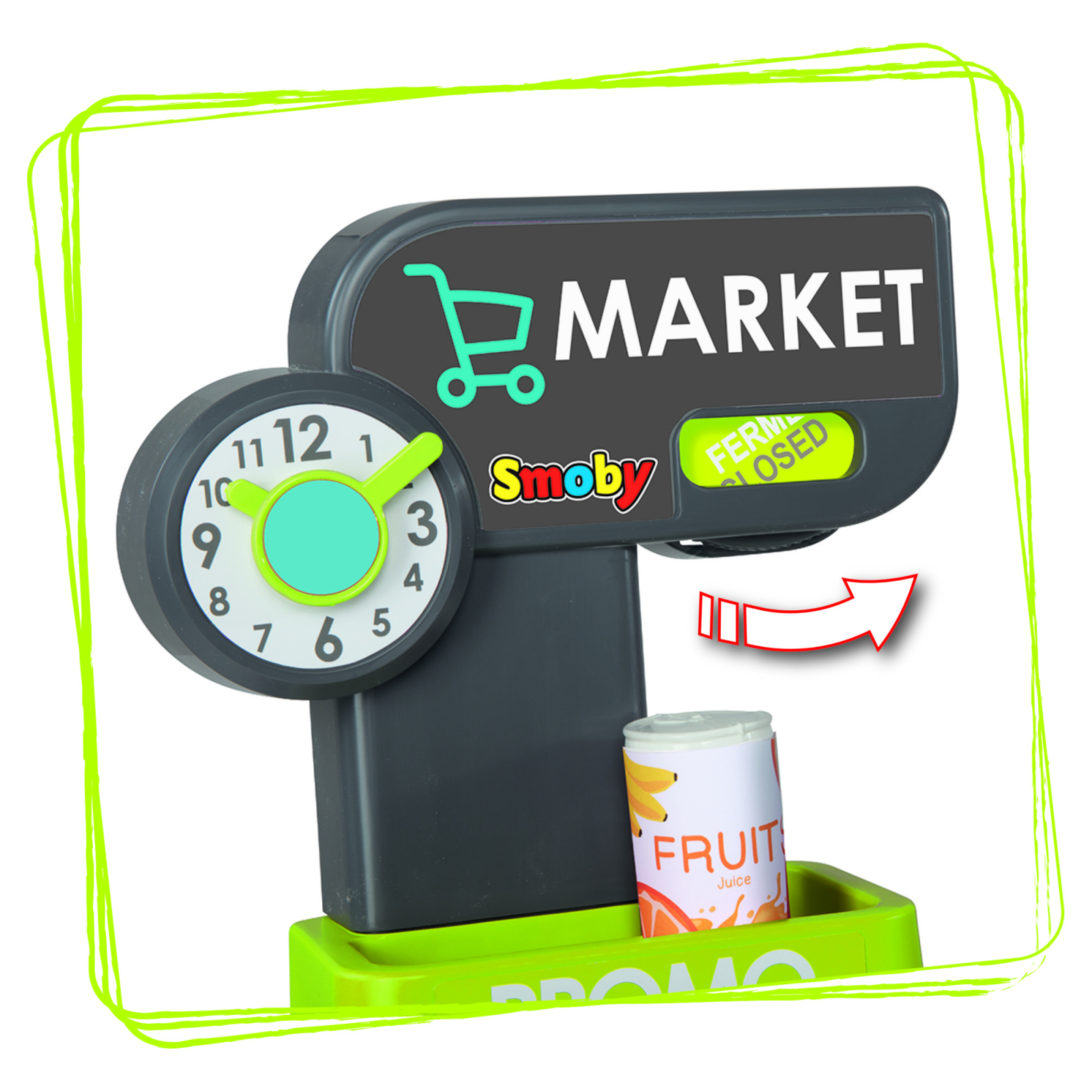 Игровой набор Smoby Интерактивный маркет с электронной кассой и тележкой 34 аксессуара (350230) изображение 6