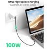 Дата кабель USB-C to USB-C 2.0m 5A 100W US335 90-degree Space Gray Ugreen (70698) зображення 2