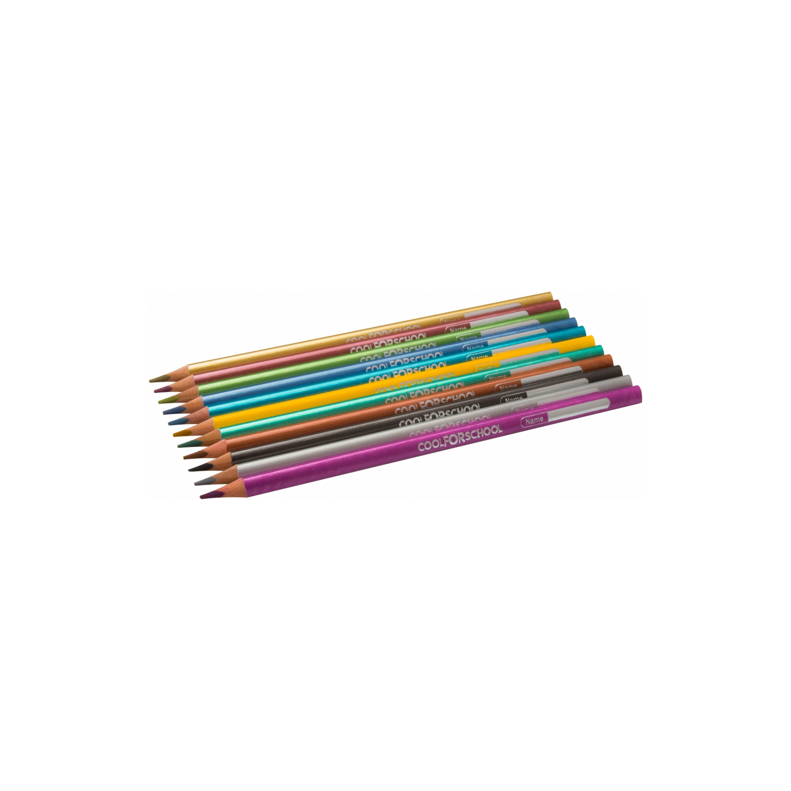 Карандаши цветные Cool For School Metallic 12 цветов (CF15168) изображение 2