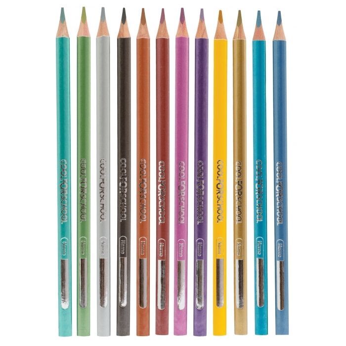 Олівці кольорові Cool For School Metallic 12 кольорів (CF15168) зображення 3