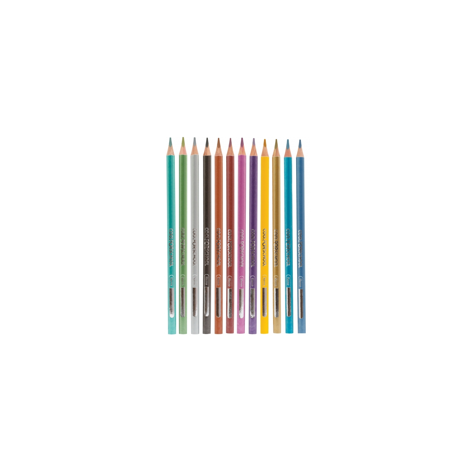 Карандаши цветные Cool For School Metallic 12 цветов (CF15168) изображение 3