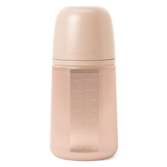 Бутылочка для кормления Suavinex Colour Essence силиконовая, медленный поток, 240 мл. (308072)