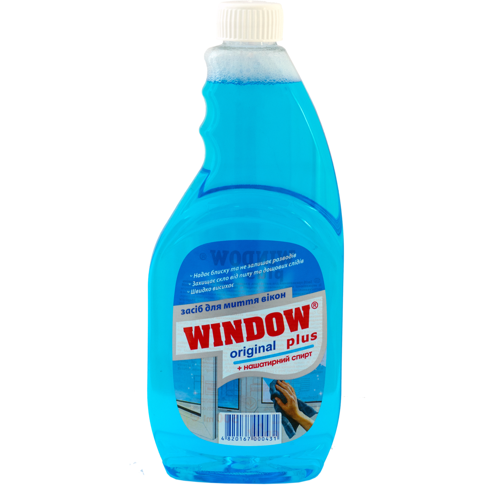 Средство для мытья стекла Window Plus С нашатырным спиртом запаска 500 мл (4820167000431)