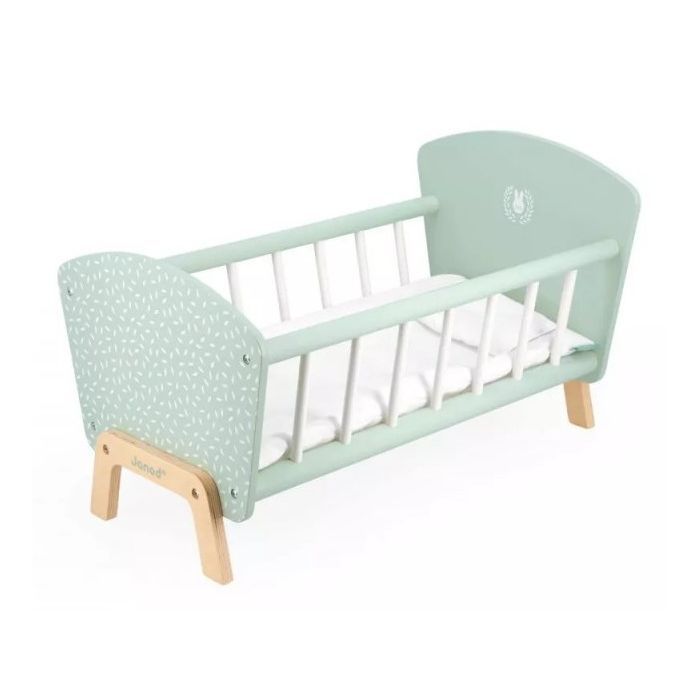 Игровой набор Janod Кроватка для куклы мятная (J05902)
