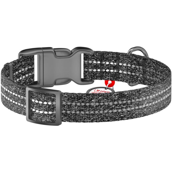 Нашийник для тварин WAUDOG Re-cotton з QR паспортом світловідбивний Ш 15 мм Д 25-35 см салатовий (02865) зображення 2