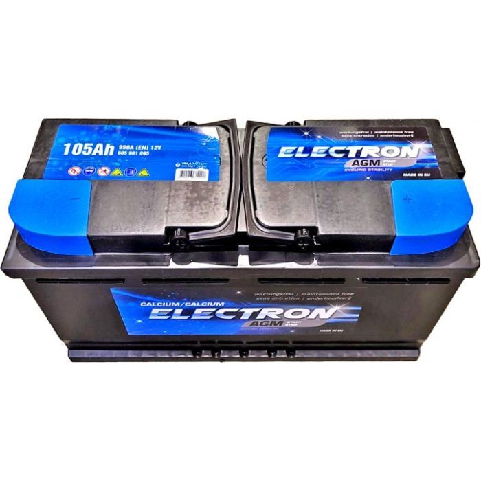 Аккумулятор автомобильный ELECTRON AGM 105Ah Ев (-/+) (950EN) (605901095)