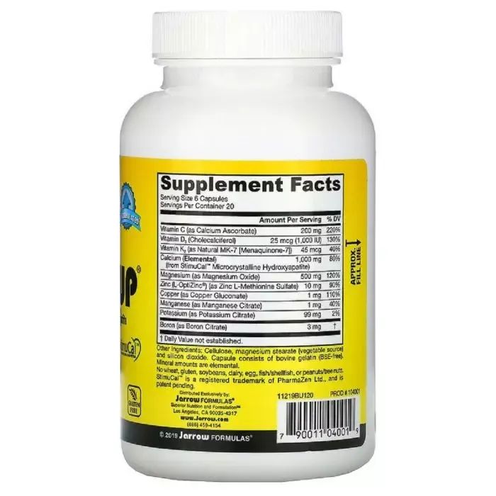 Витаминно-минеральный комплекс Jarrow Formulas Комплекс для здоровья костей, Bone-Up, 120 капсул (JRW-04001) изображение 2