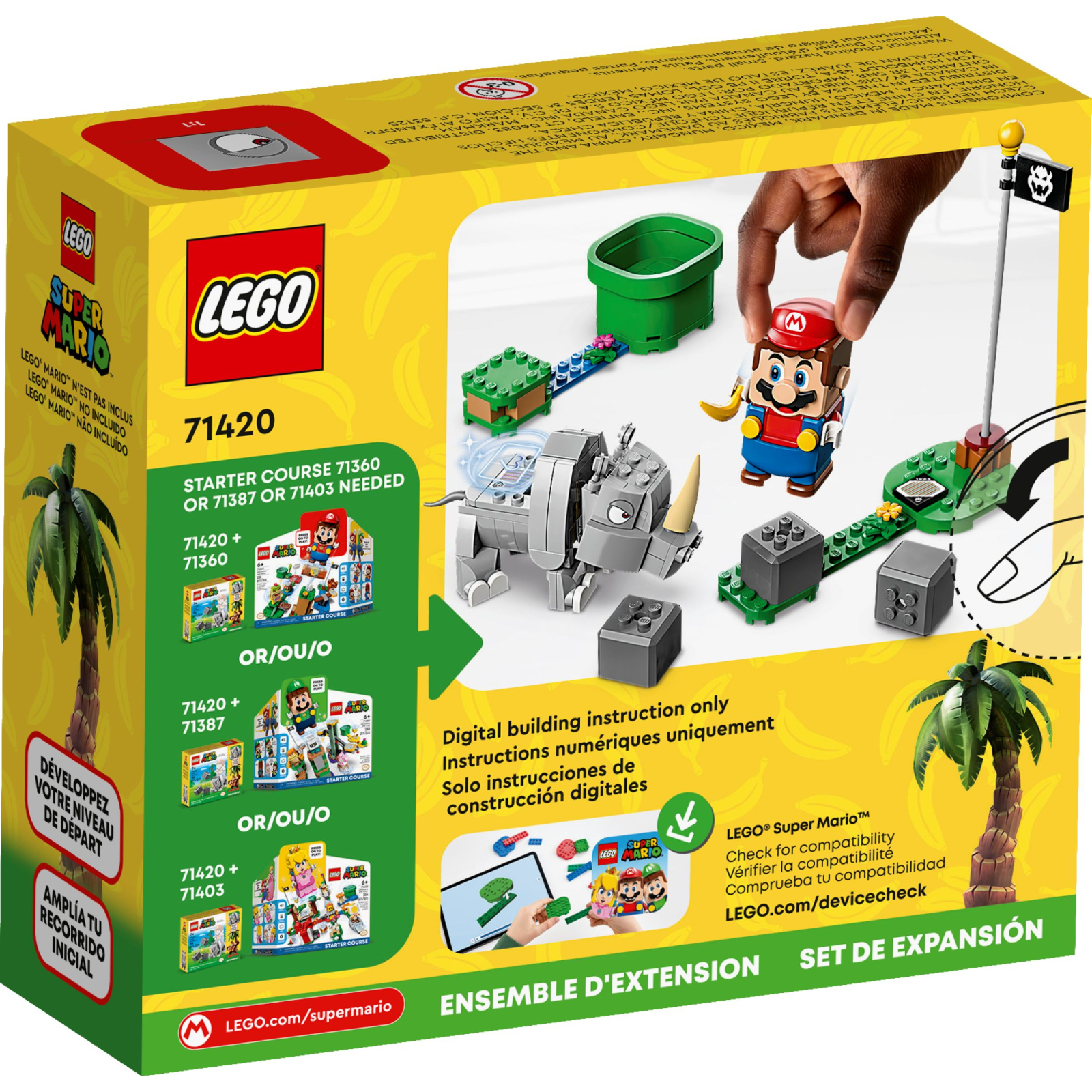 Конструктор LEGO Super Mario Носорог Рамби. Дополнительный набор (71420) изображение 5