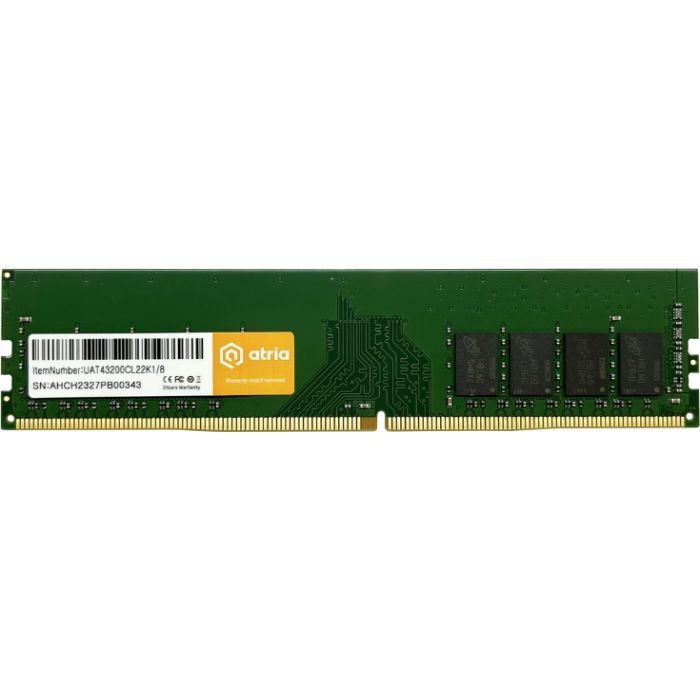 Модуль памяти для компьютера DDR4 16GB 3200 MHz ATRIA (UAT43200CL22K1/16)
