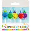Свеча Maxi Смайлики 5 шт на торт (MX629083)