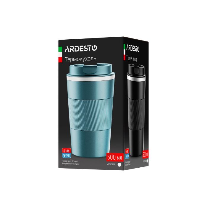 Термокружка Ardesto Urban 500 мл Темно-синя (AR2650DB) изображение 8