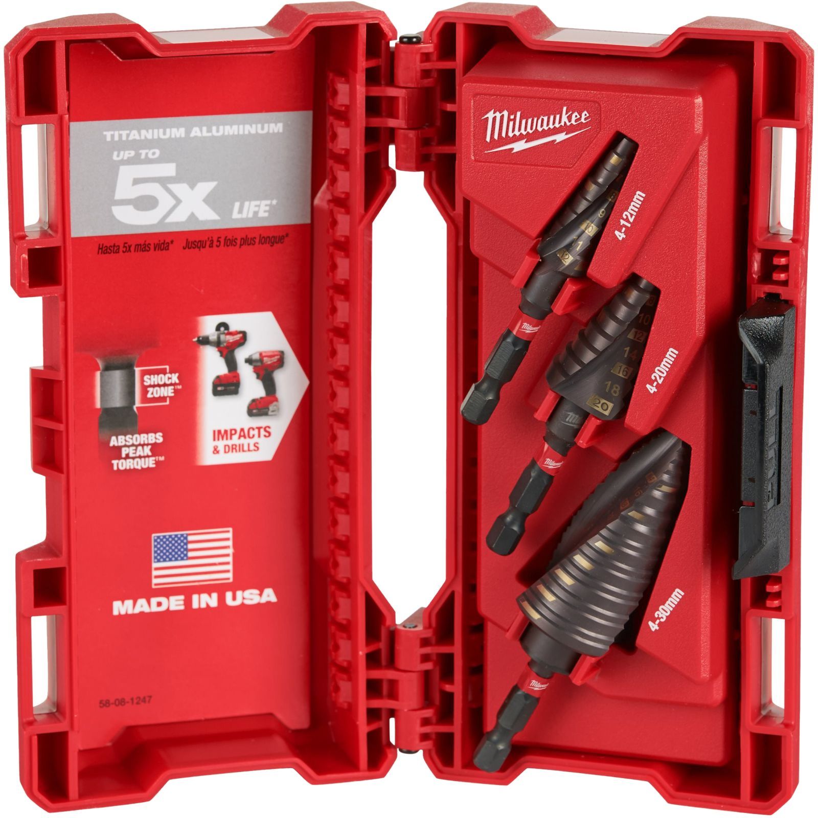 48899266 ᐈ Купити набір свердл Milwaukee ступінчастих SHOCKWAVE Impact Duty, 3шт ...