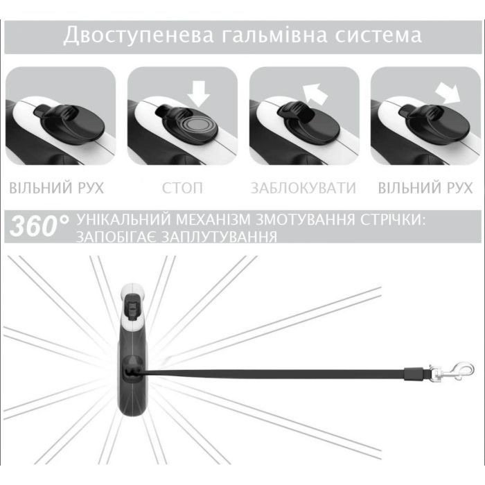 Поводок для собак WAUDOG R-leash "Супермен Лого" XS до 12 кг 3 м (8123-1012-01) изображение 5