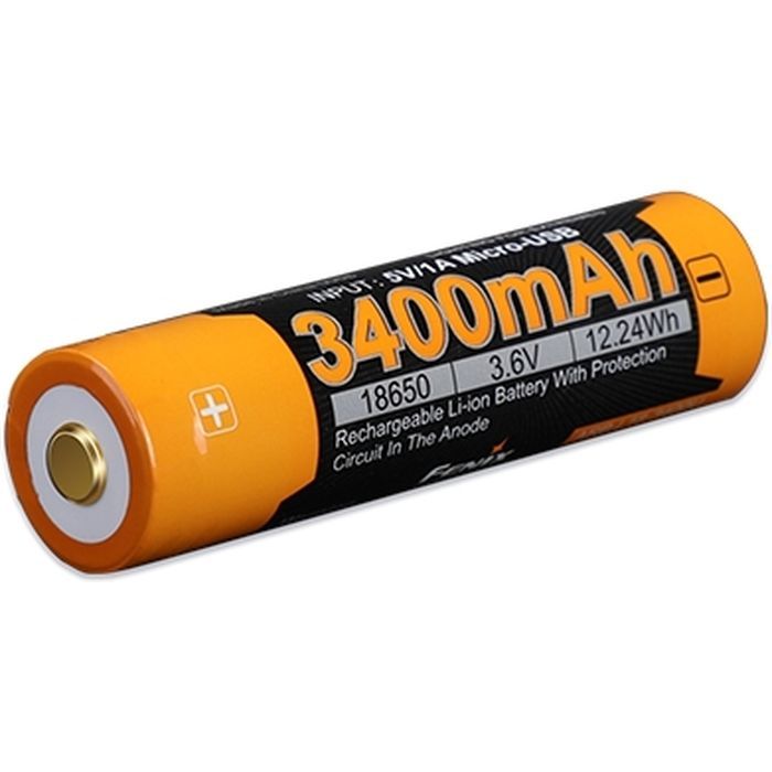 Аккумулятор Fenix 18650 3400 mAh micro usb зарядка (ARB-L18-3400U) изображение 4