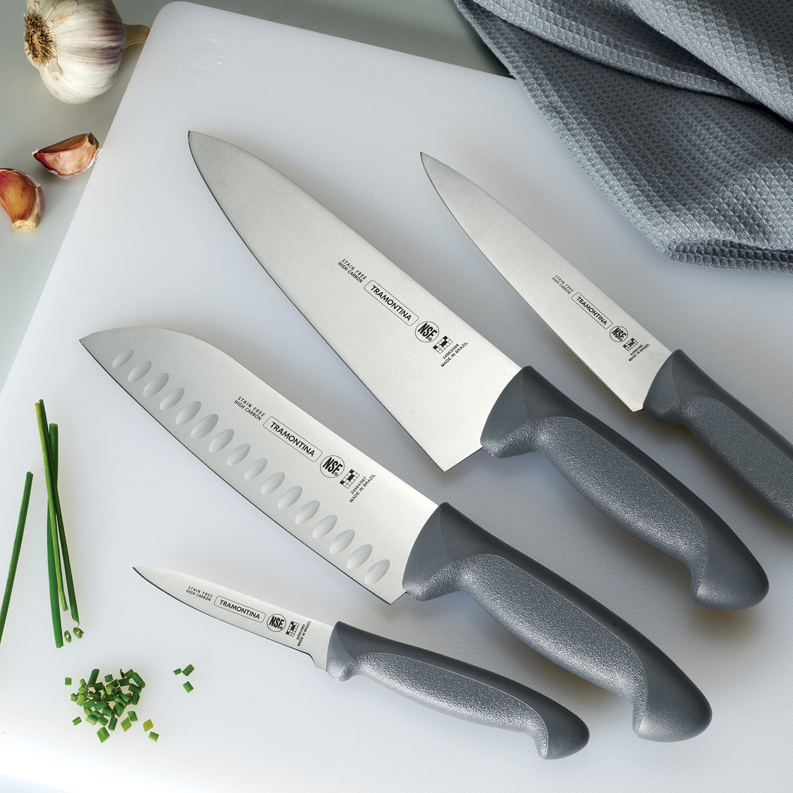 Кухонный нож Tramontina Profissional Master Сантоку 178 мм Сірий (24564/067) изображение 2
