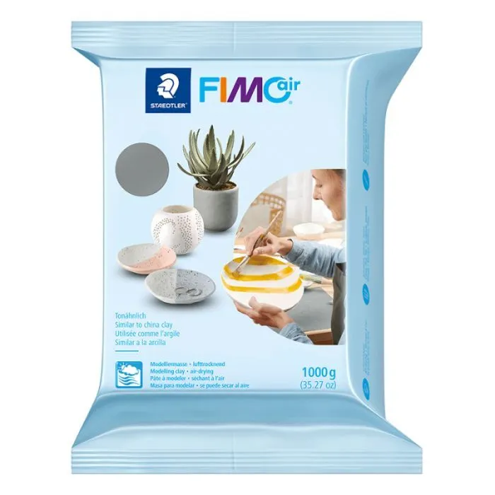 Пластика Fimo Air самозастывающая, 1 кг, серая (4007817089118)