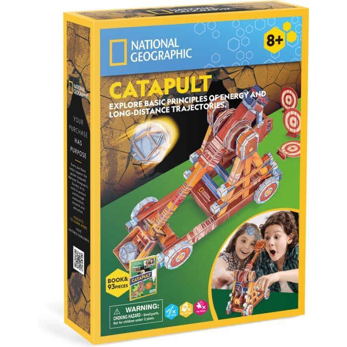 Пазл Cubic Fun Трехмерная головоломка-конструктор Stem Катапульта (DS1086h)
