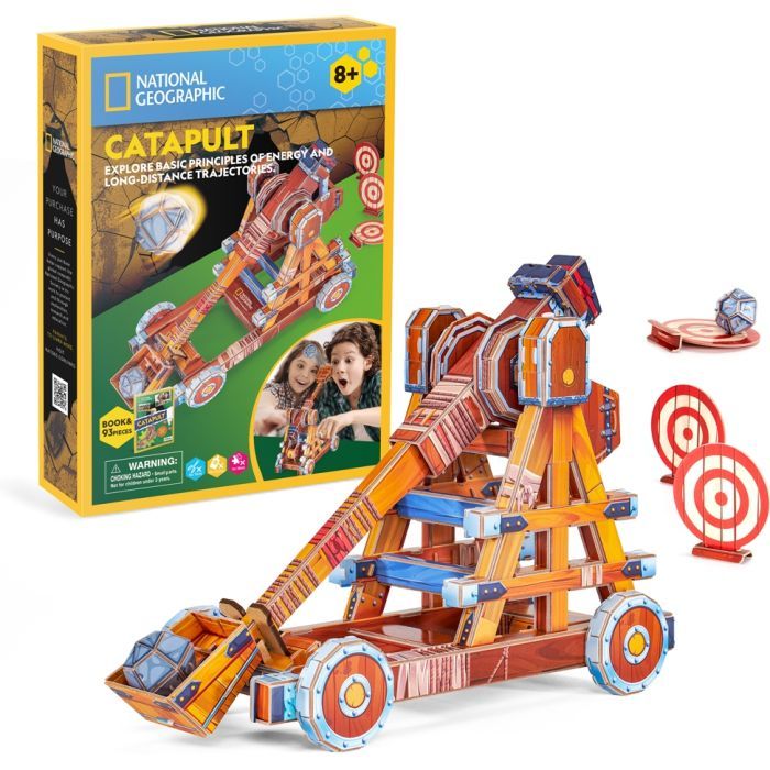 Пазл Cubic Fun Трехмерная головоломка-конструктор Stem Катапульта (DS1086h) изображение 5