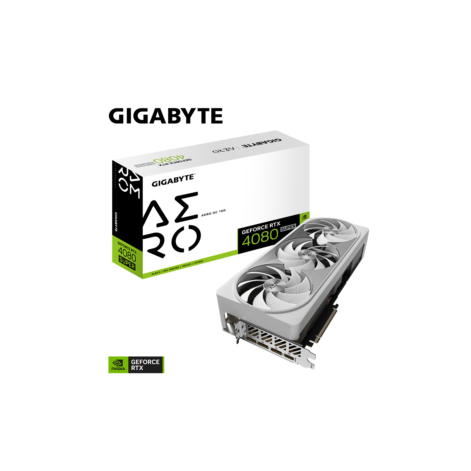 Відеокарта GIGABYTE GeForce RTX4080 SUPER 16Gb AERO OC (GV-N408SAERO OC-16GD) зображення 6