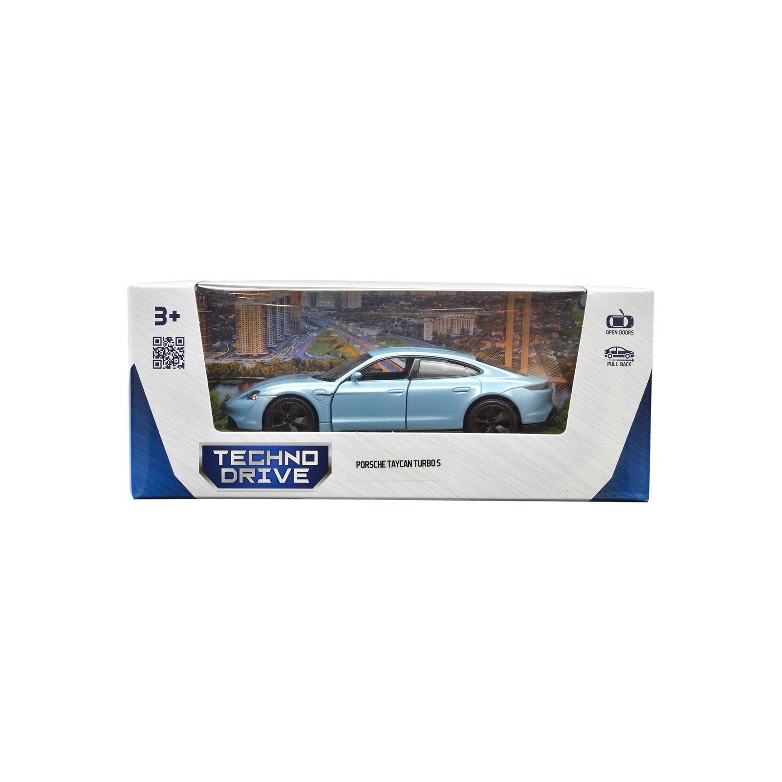 Машина Techno Drive Porsche Taycan Turbo S синий (250335U) изображение 11