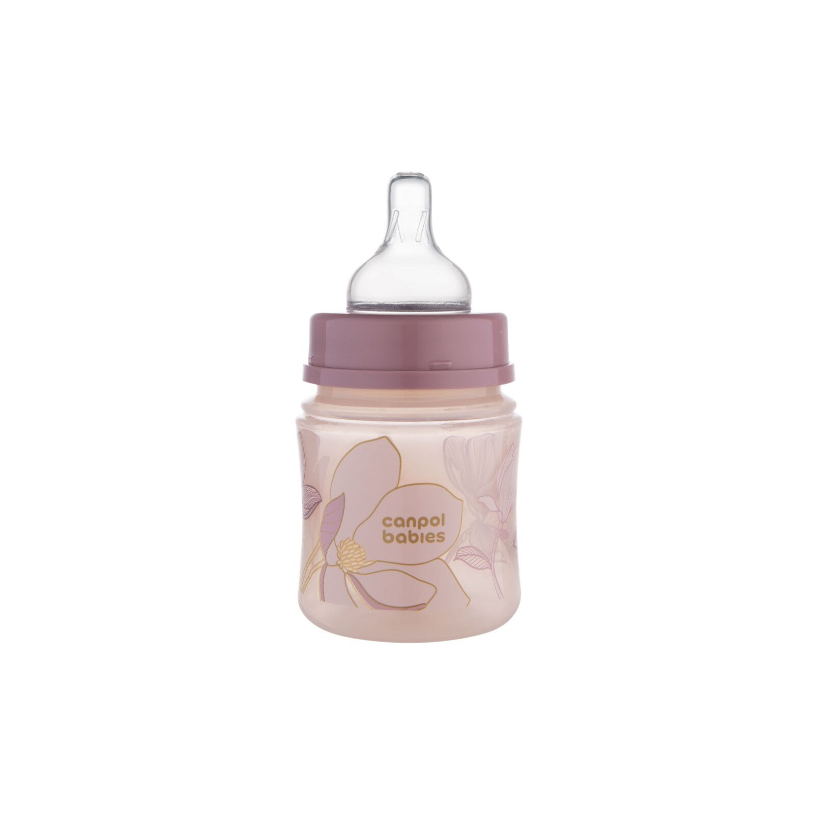 Пляшечка для годування Canpol babies Easystart GOLD 120 мл антикол. з широк., рожева (35/239_pin) зображення 2