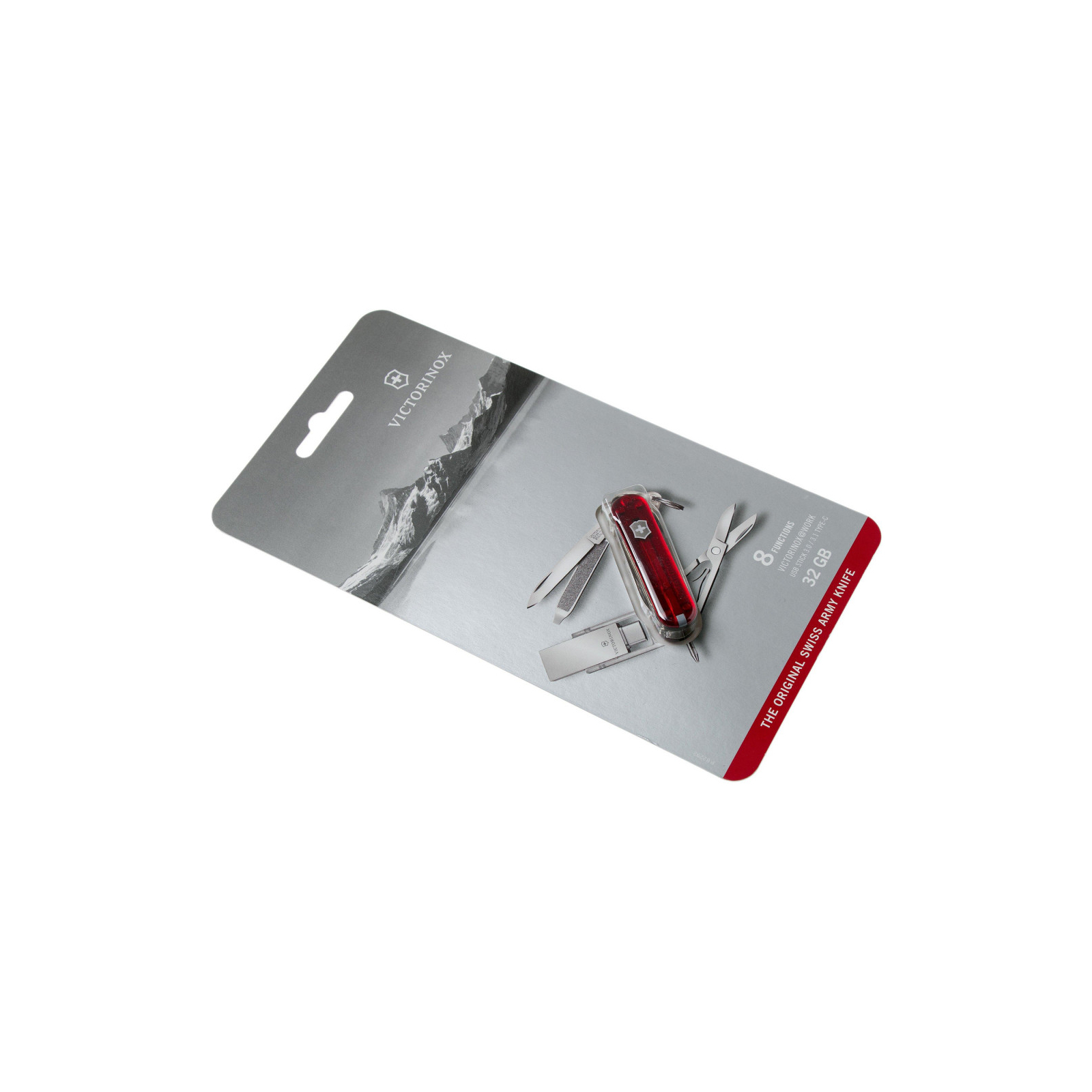Нож Victorinox VictorinoxWor 58 мм Прозорий червоний USB 3.0/3.1 32 Gb (4.6235.TG32B1) изображение 7