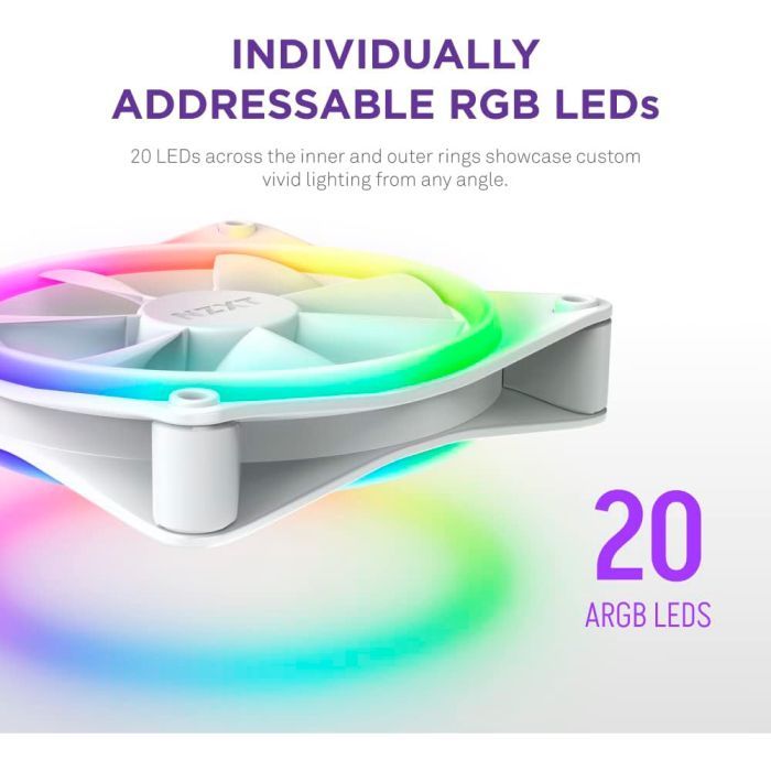 Кулер для корпуса NZXT F120RGB Duo (RF-D12SF-W1) изображение 8
