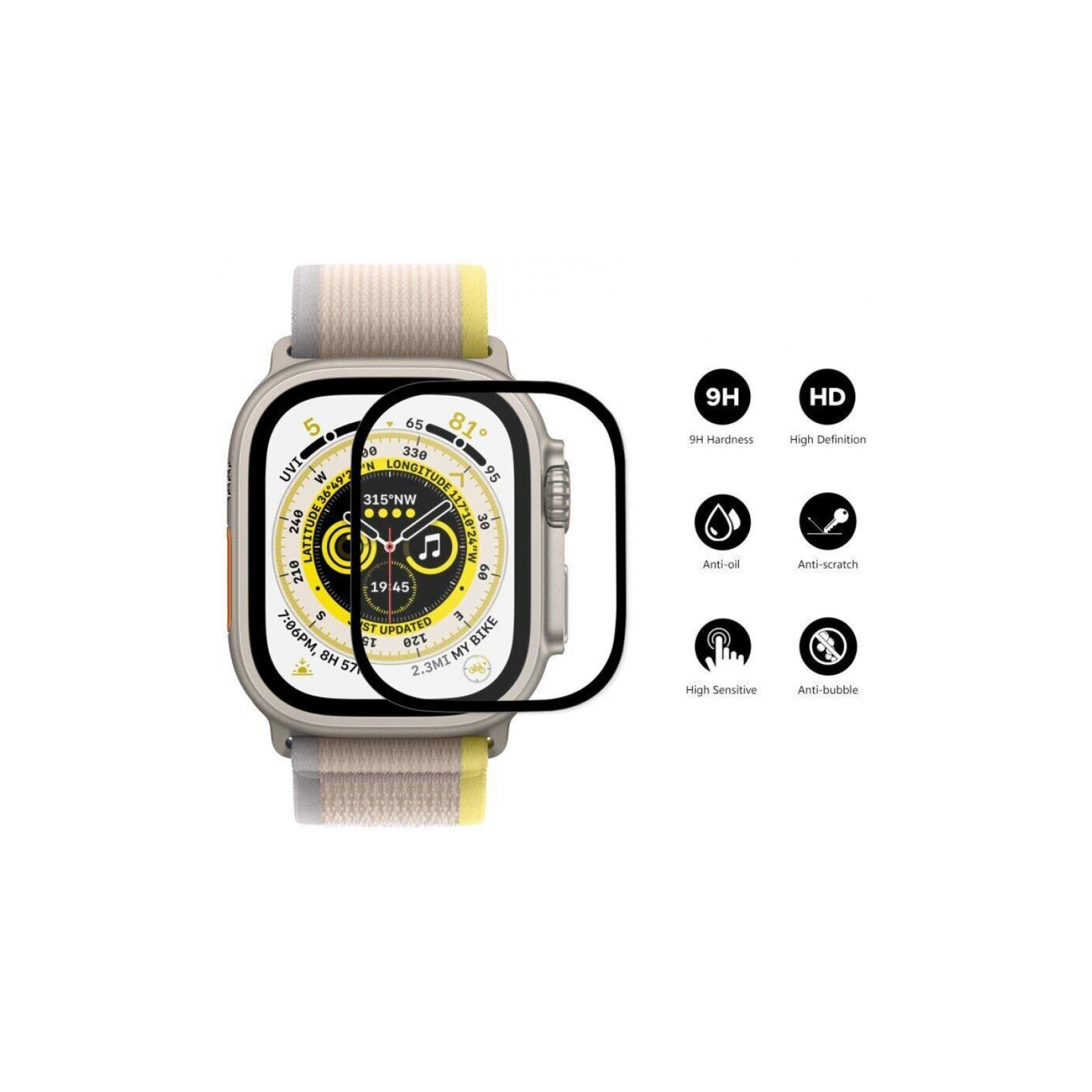 Стекло защитное Armorstandart Apple Watch Ultra 2 / Ultra 49 mm (ARM65028) изображение 2