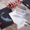 Художественный набор Derwent Metallic Paint Pan, 12 цветов+кисть с резервуаром (5028252599924) изображение 5