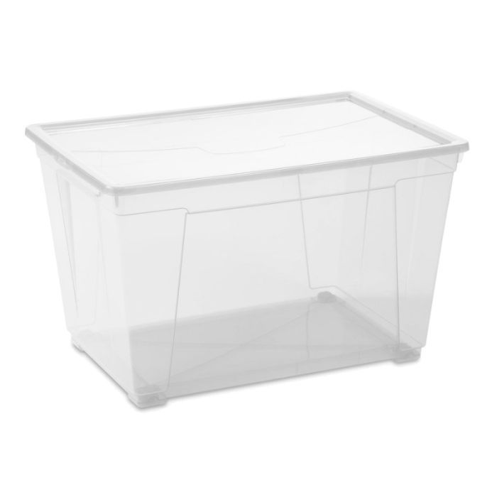 Контейнер для хранения DEA home Easy прямоугольный на колесах Прозрачный 60 л (20082)