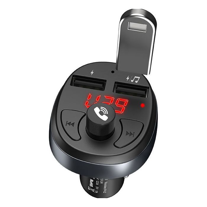 FM модулятор HOCO E41, Black, Box (E41) зображення 2