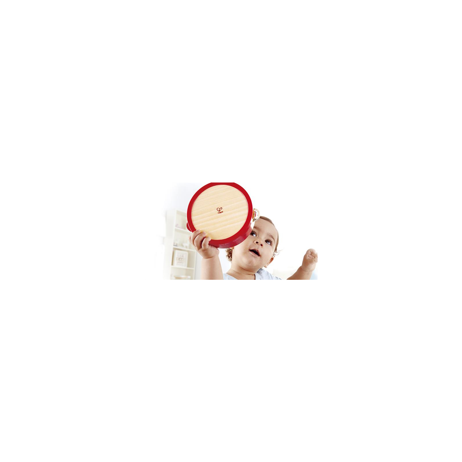 Музыкальная игрушка Hape Детский бубен деревянный (E0607)
