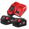 Набір акумулятор + зарядний пристрій Milwaukee M18 NRG-502С; M18 B5x2, M12-18FC (4933471980)