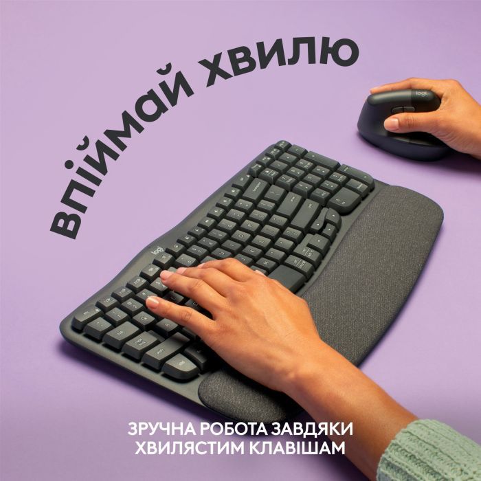 Клавиатура Logitech Wave Keys Bluetooth/Wireless Black (920-012304) изображение 2